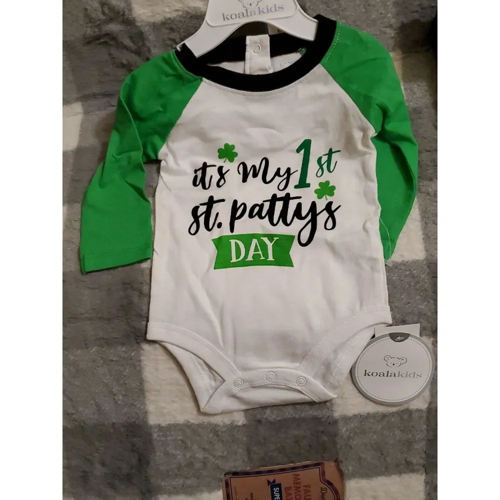 New Koala Kids Two Piece My 1st‎ St Patty's Day Holiday 0-3 months